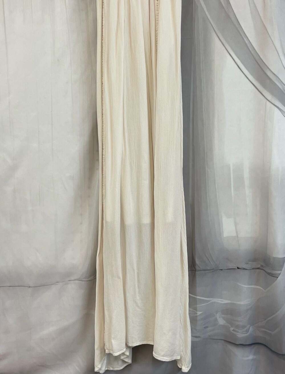 Mossimo Supply Co. Cream Crochet Halter Maxi Dress - Picture 3 of 15